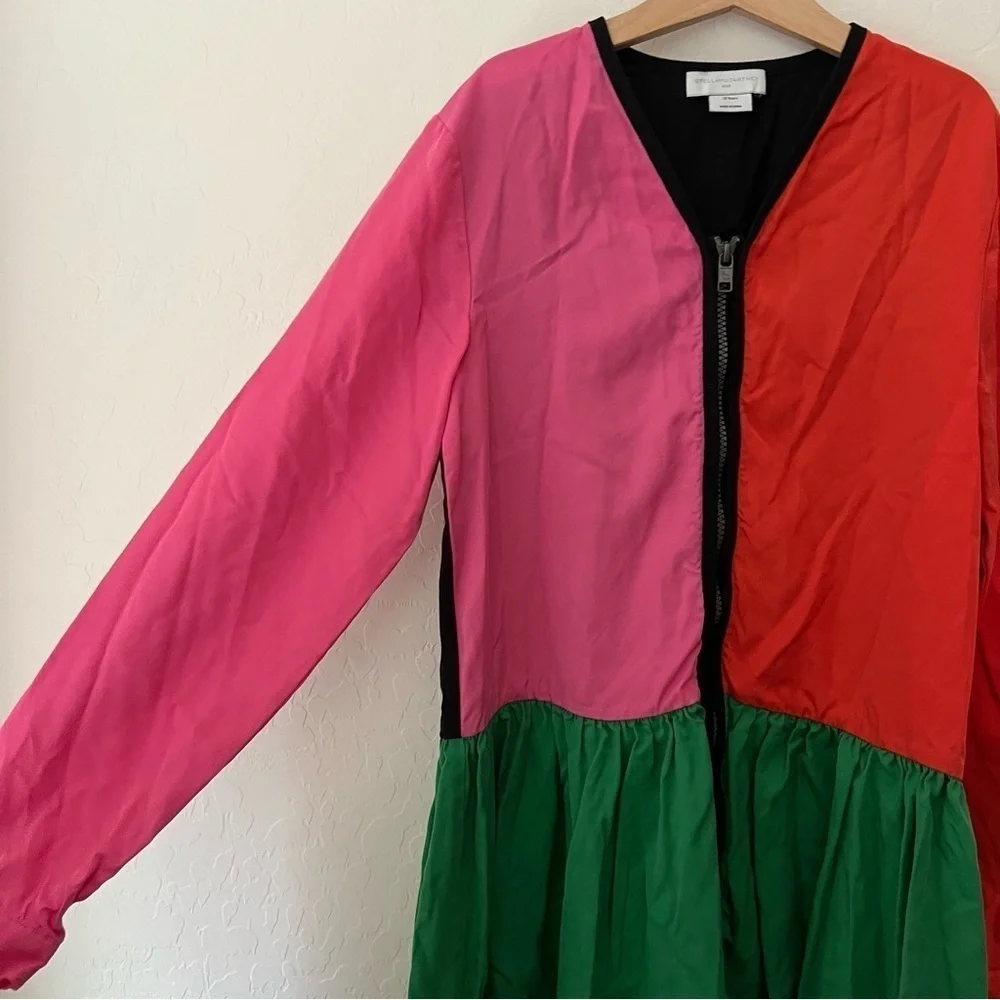 Stella McCartney Zip Front Colorblock Dress